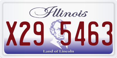 IL license plate X295463