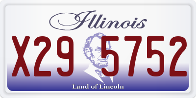IL license plate X295752