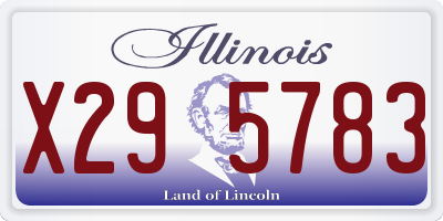 IL license plate X295783