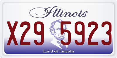IL license plate X295923