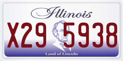IL license plate X295938