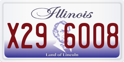 IL license plate X296008