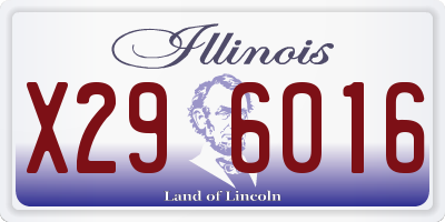 IL license plate X296016