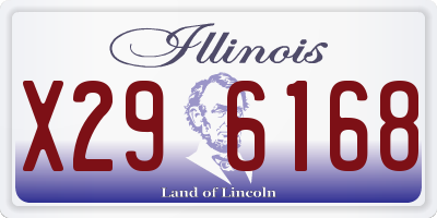IL license plate X296168