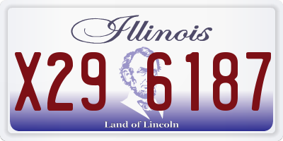 IL license plate X296187