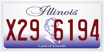 IL license plate X296194