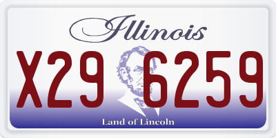 IL license plate X296259