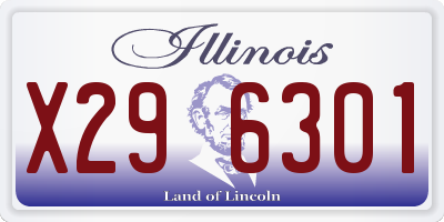 IL license plate X296301