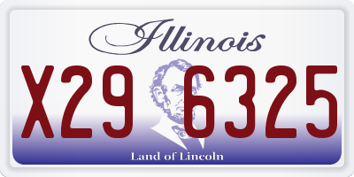 IL license plate X296325