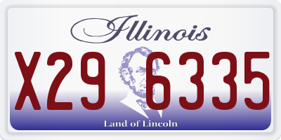 IL license plate X296335