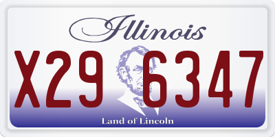 IL license plate X296347