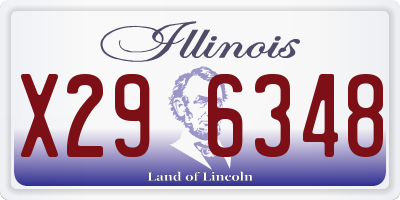 IL license plate X296348