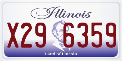 IL license plate X296359