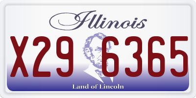 IL license plate X296365