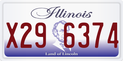 IL license plate X296374