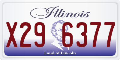 IL license plate X296377
