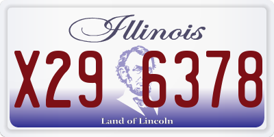 IL license plate X296378