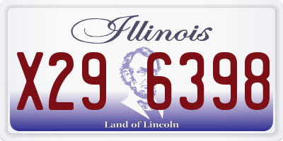 IL license plate X296398