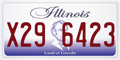 IL license plate X296423