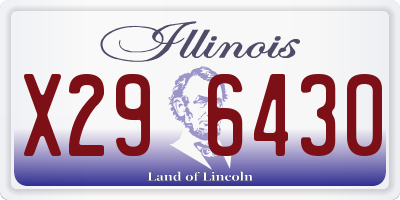 IL license plate X296430