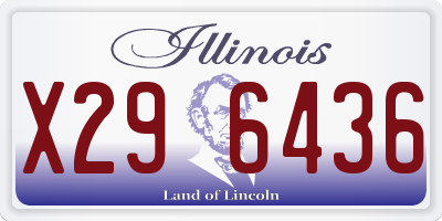 IL license plate X296436