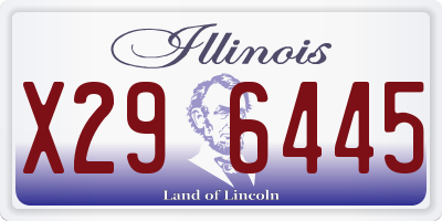 IL license plate X296445