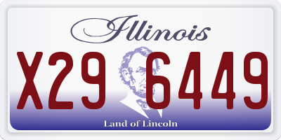 IL license plate X296449