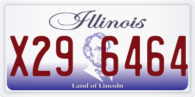 IL license plate X296464