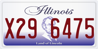 IL license plate X296475