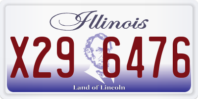 IL license plate X296476