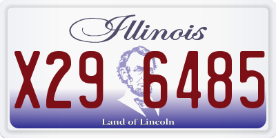 IL license plate X296485