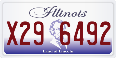 IL license plate X296492