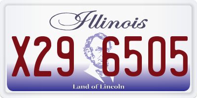 IL license plate X296505