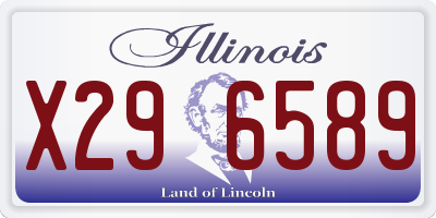 IL license plate X296589