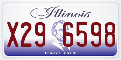 IL license plate X296598
