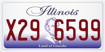 IL license plate X296599