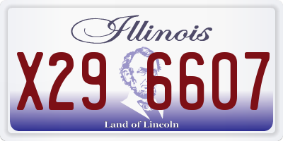 IL license plate X296607