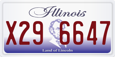 IL license plate X296647