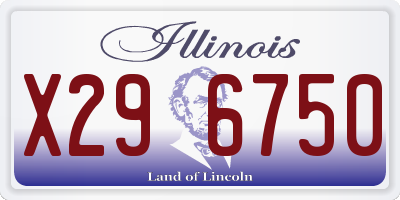 IL license plate X296750