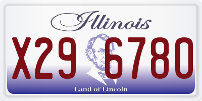 IL license plate X296780
