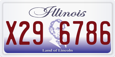 IL license plate X296786