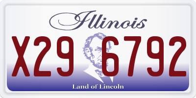 IL license plate X296792