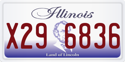 IL license plate X296836