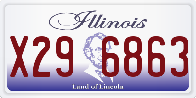 IL license plate X296863