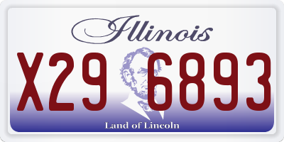 IL license plate X296893