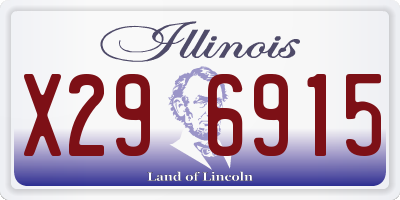 IL license plate X296915