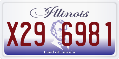IL license plate X296981