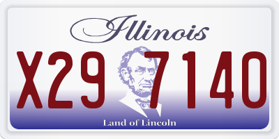 IL license plate X297140