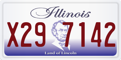 IL license plate X297142