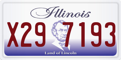 IL license plate X297193